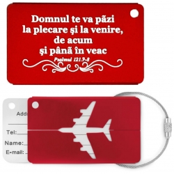 Eticheta metalica bagaje, Te va pazi!